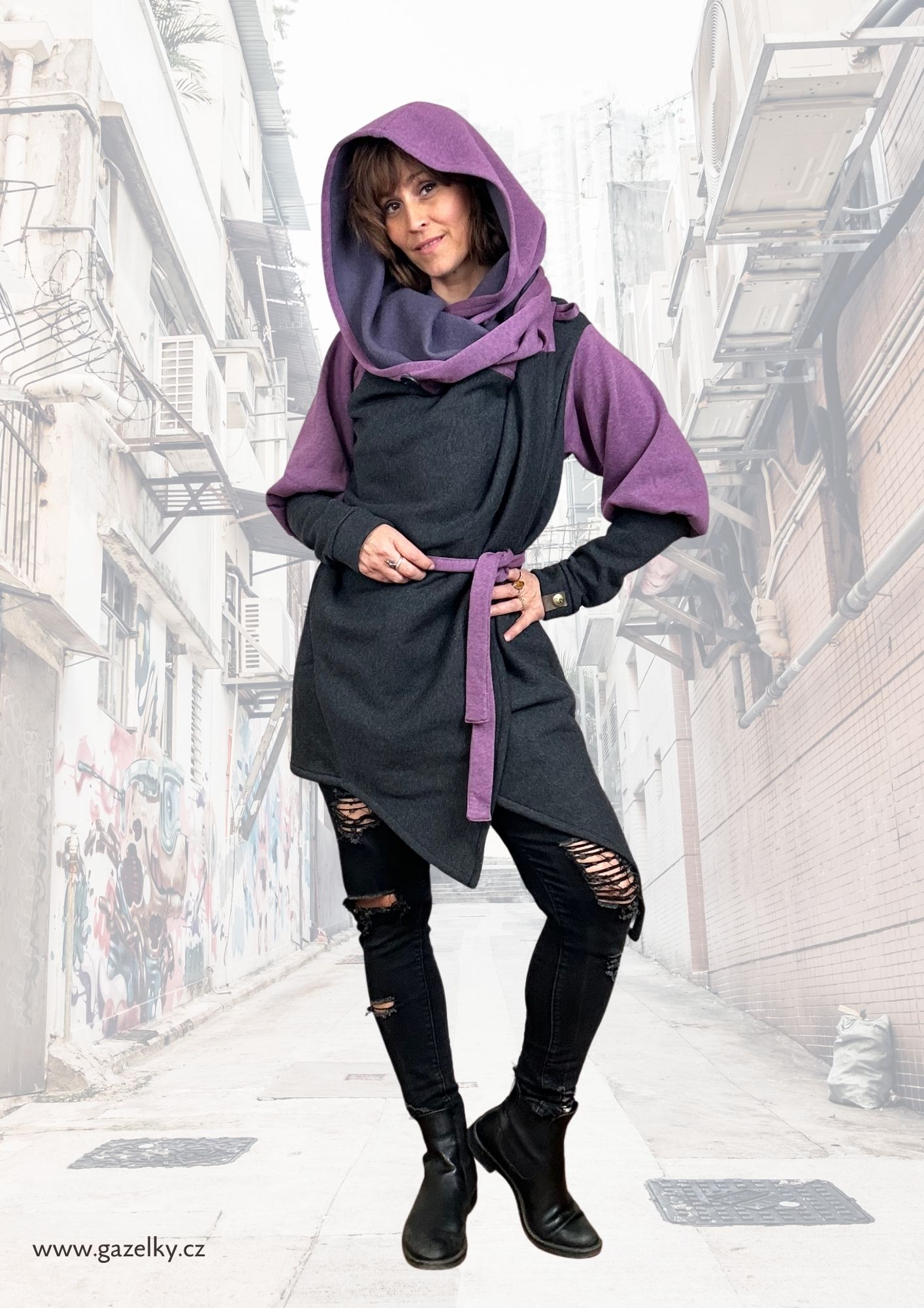 Morpho - Variabilní kabát - Purple & Grey