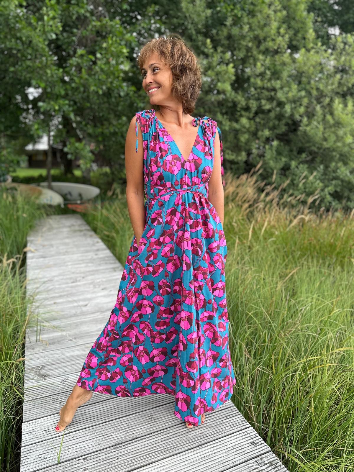 Rhea - Dlouhé variabilní šaty - Vibrant Goddess