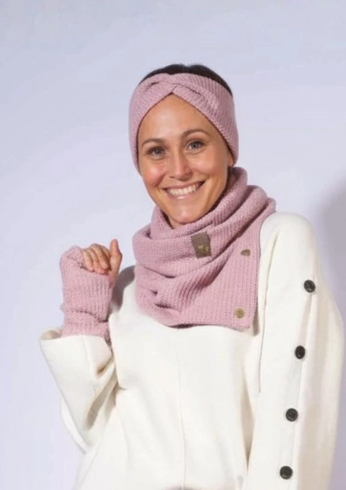 Boho pletený set - Cotton candy