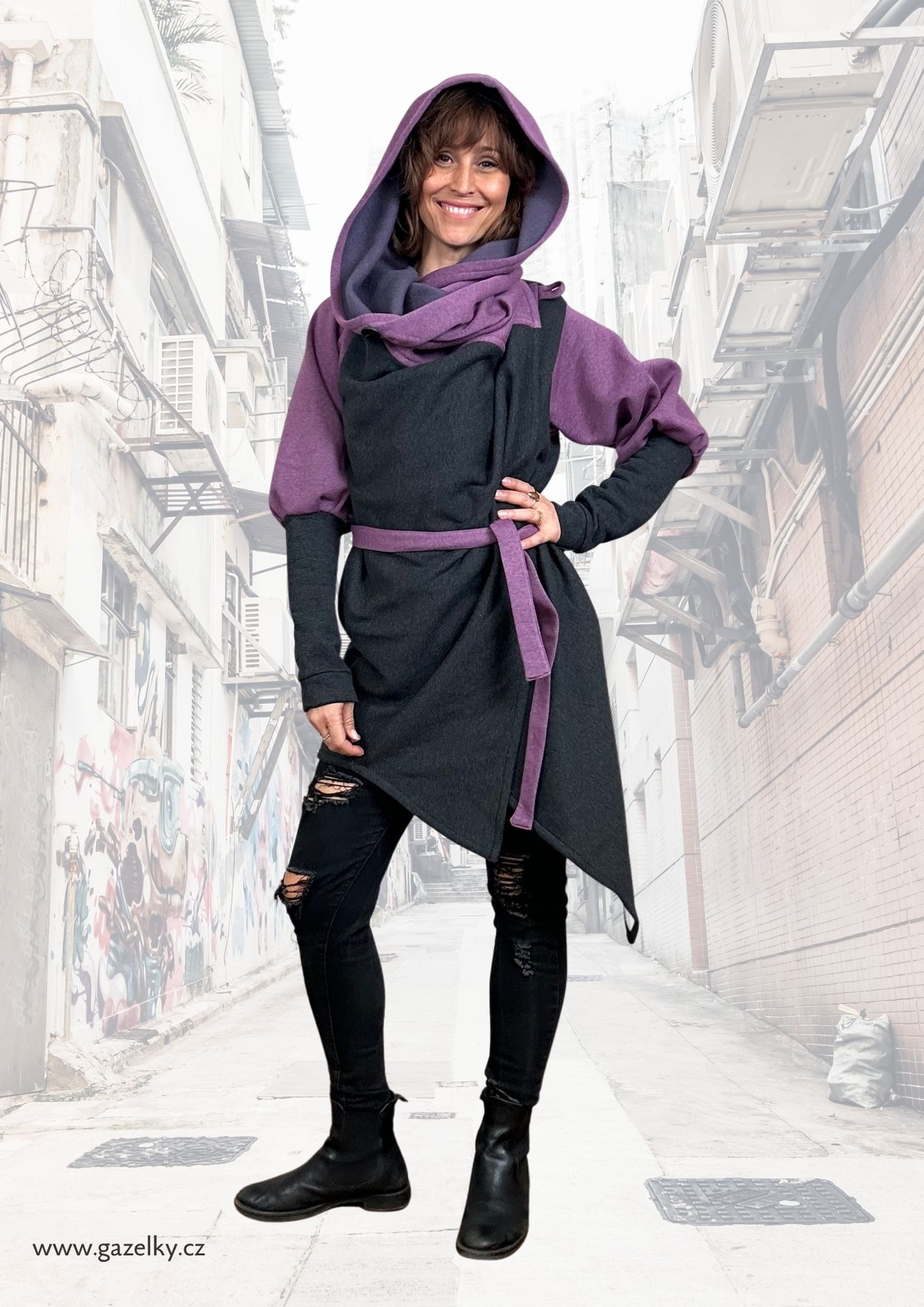 Morpho - Variabilní kabát - Purple & Grey