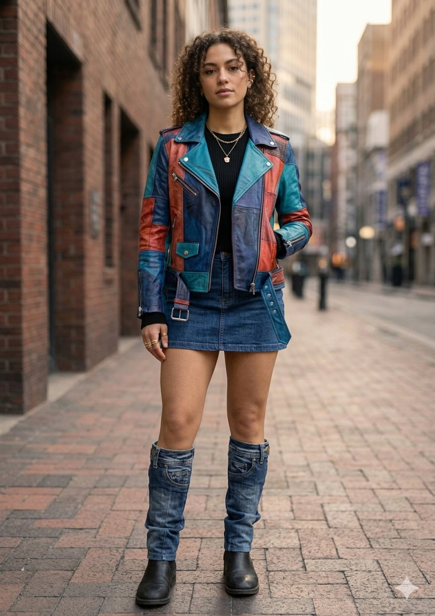 Denim Rebel - Džínové návleky na nohy