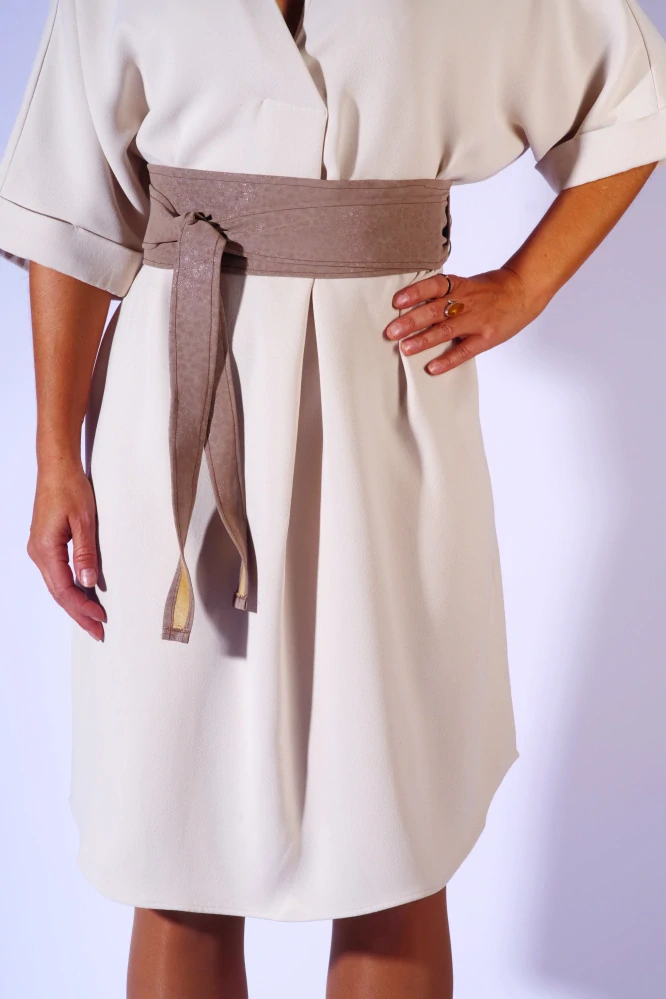 Zavinovací pásek - Taupe beige