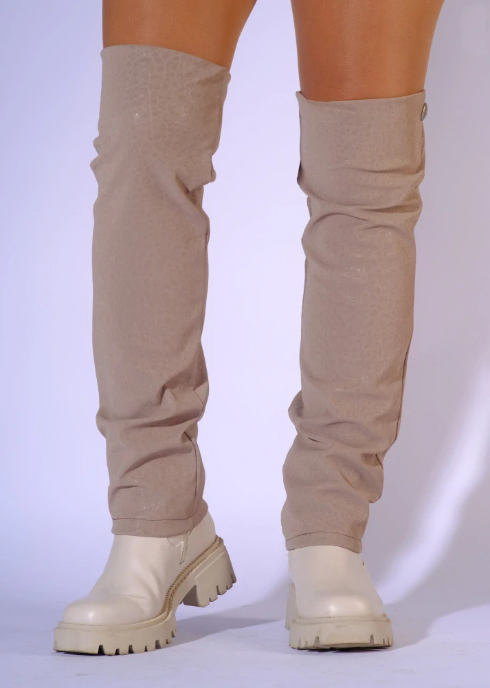 Urban -městské sofistikované návleky na boty - Taupe beige