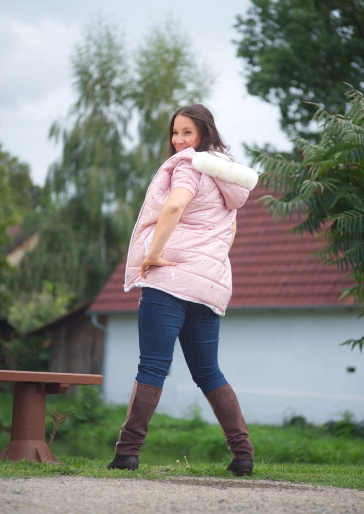 Grace - elegantní kratší zimní návleky - Rose dust