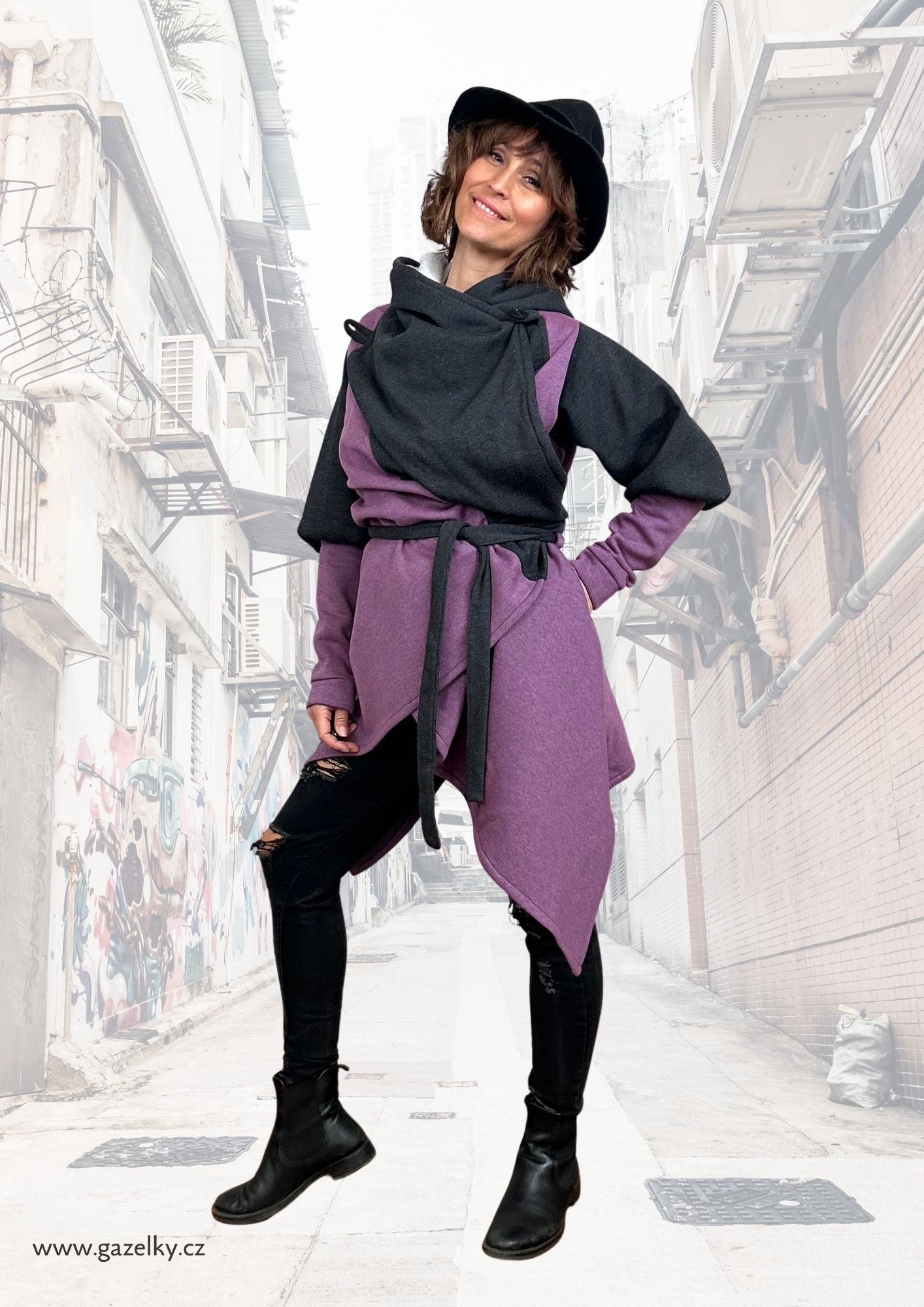 Morpho - Variabilní kabát - Purple & Grey