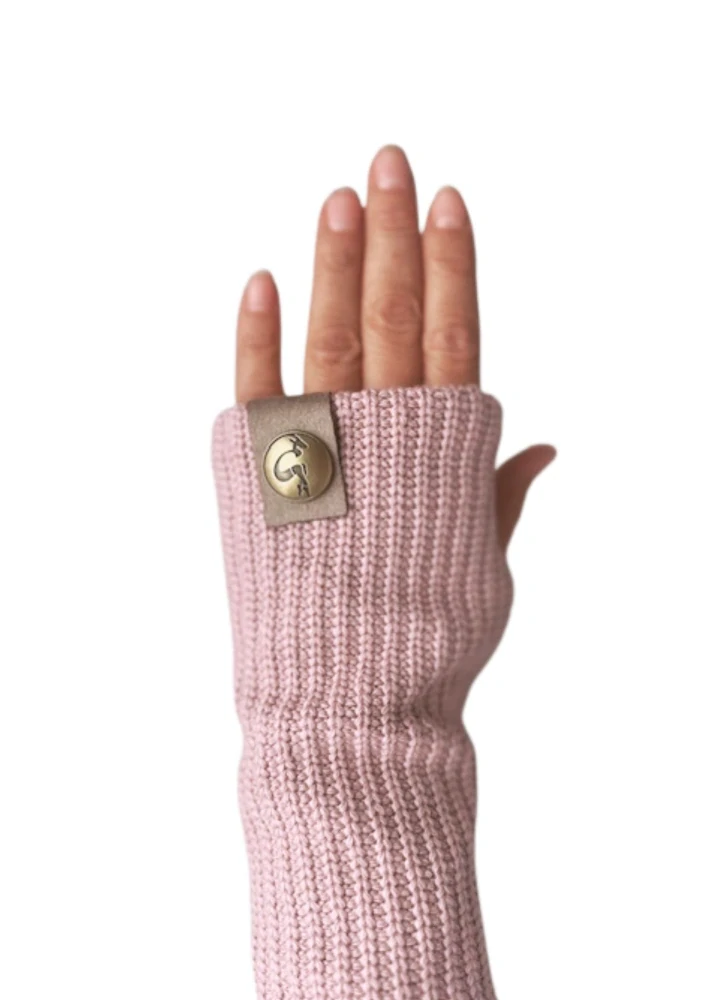 Boho pletené návleky na ruce - Cotton candy