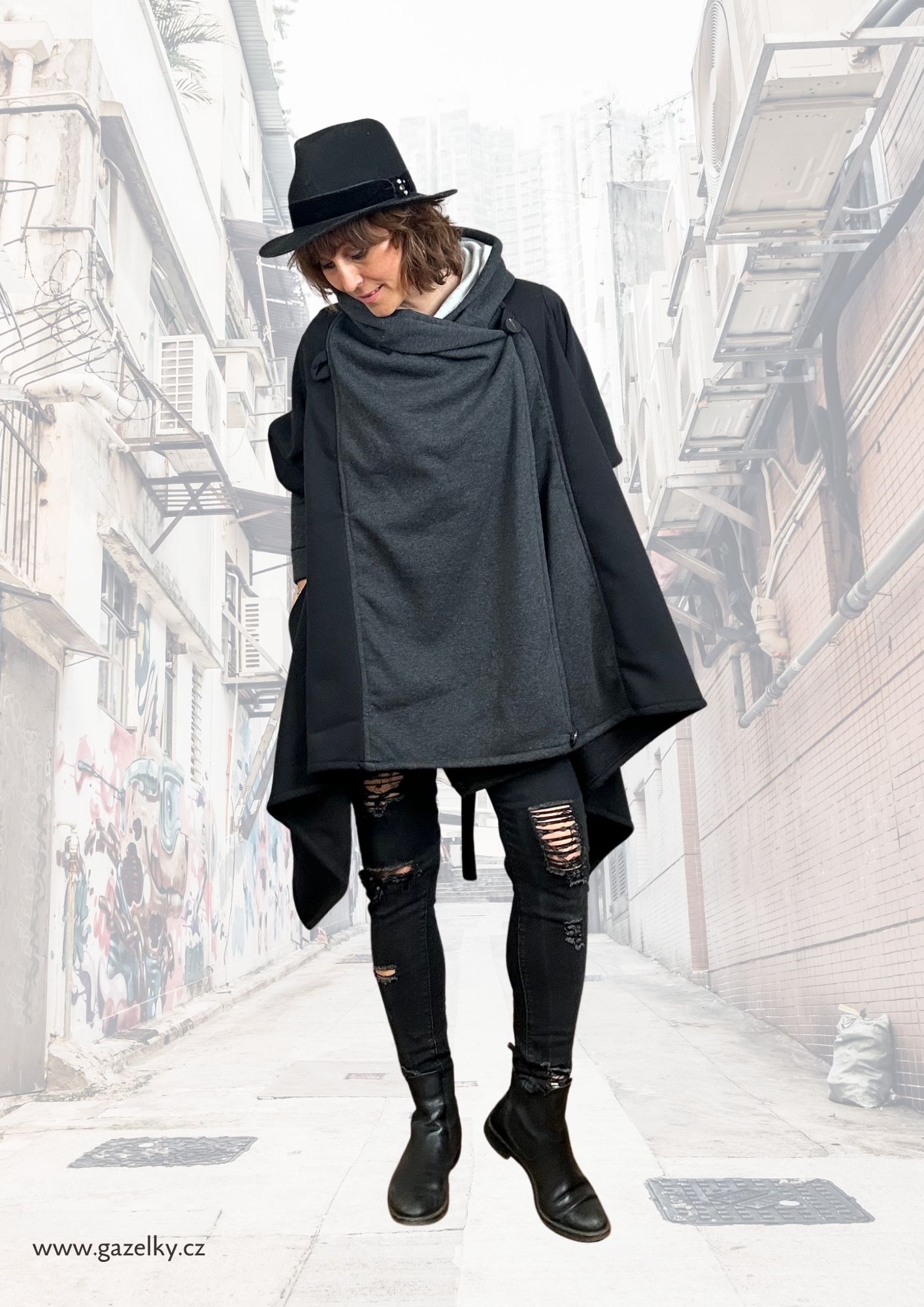 Morpho - Variabilní kabát - Black & Grey