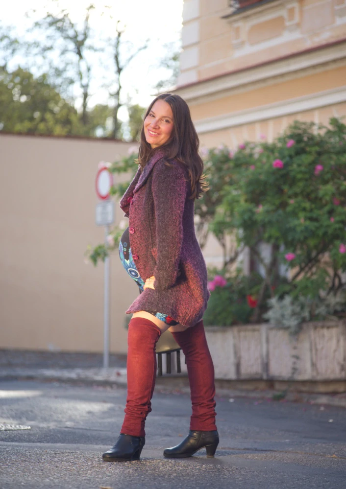 Velvet - Semišové návleky na boty - Merlot