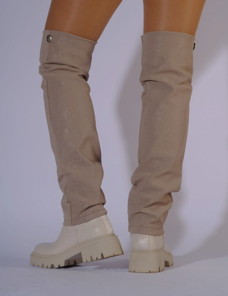 Urban -městské sofistikované návleky na boty - Taupe beige