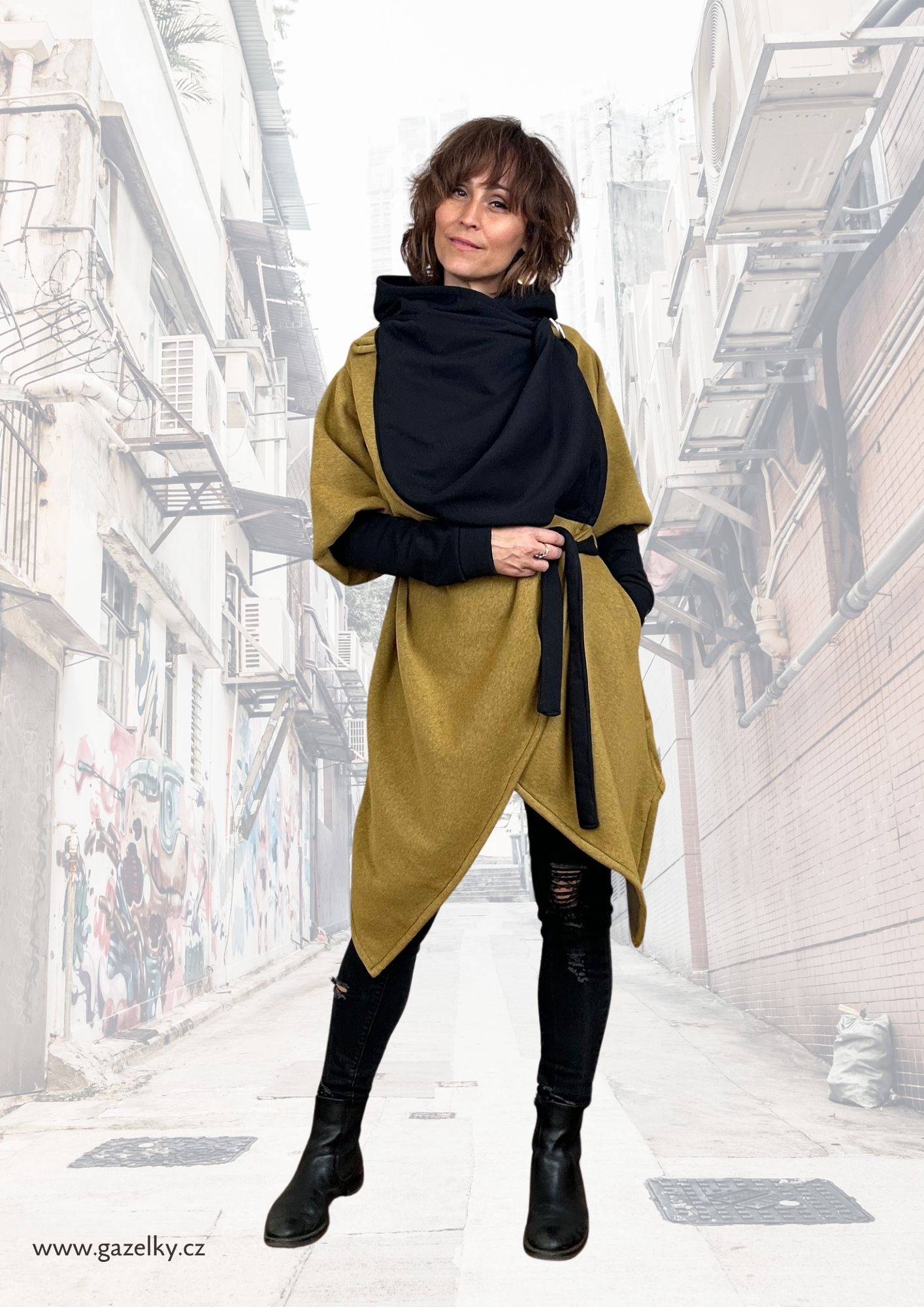 Morpho - Variabilní kabát - Mustard & Black