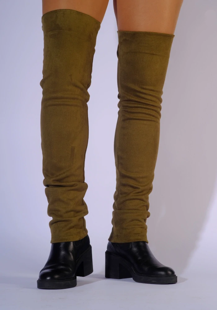 Velvet - Semišové návleky na boty - Garden Green
