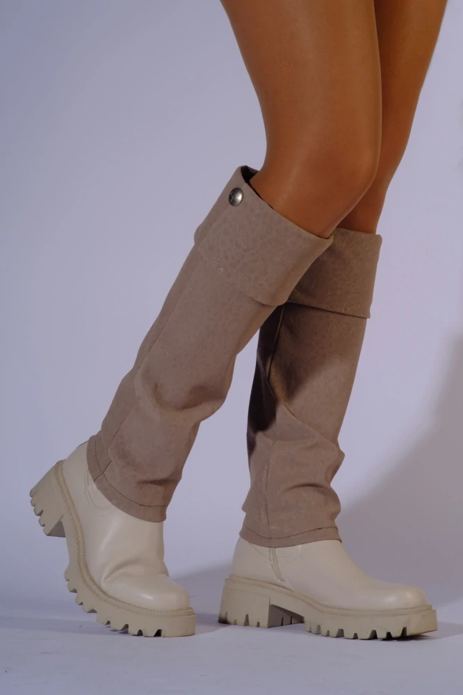 Urban -městské sofistikované návleky na boty - Taupe beige