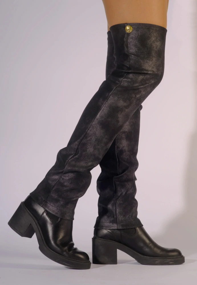 Urban -městské sofistikované návleky na boty - Black marble