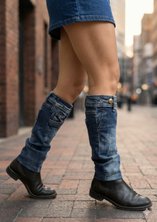 Denim Rebel - Džínové návleky na nohy