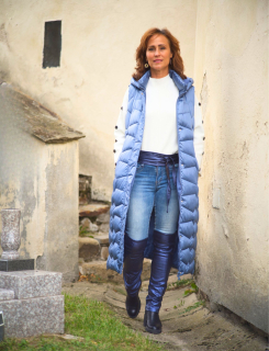 Combi - Elegantní pružné návleky z vegan kůže a semiše - Ocean blue