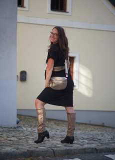 Grace - elegantní kratší zimní návleky - Golden glow
